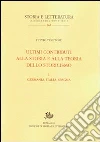 Ultimi contributi alla storia e alla teoria dello storicismo (1) libro