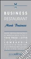 Business restaurant. Menù business Business restaurant. Menù business