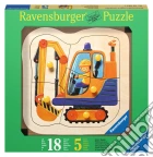 Baby puzzle in legno 5 pz - scavatrice gialla puzzle