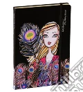 Taccuino bobbypin a righe 16x24 piuma nero scrittura