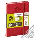 Taccuino equology a righe 10x15 rosso ciliegia scrittura